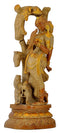 Ancient Indian Princess and Bird - Decorative Brass Showpiece
