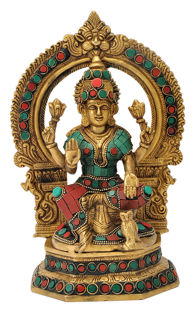 Blessing Devi Mahalakshmi Brass Statue