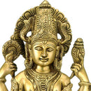 "Seated Lord Vishnu" Brass Statue