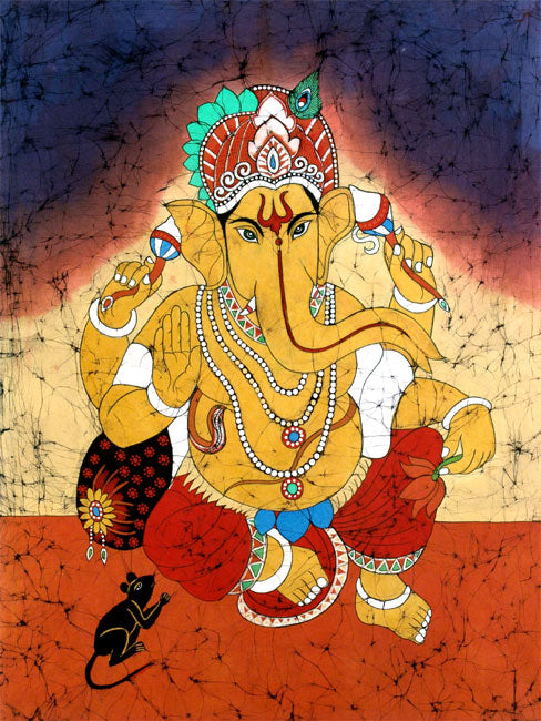 Seated Ganesha-Batik Painting