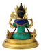 Chenrezig Lokeshvara Brass Statue with Inlay 13.75"