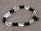 Quartz Crystal Black Agate Stretch Bracelet