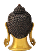 Buddha Head - Brass Statuette