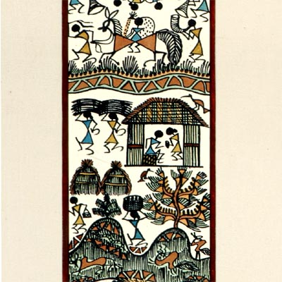 Life An Endless Flow - set of 2 warli paintings