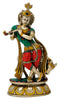 Exquisite Bansidhar Krishna with Cow Brass Figurine