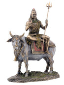 Shiva Seated on Nandi in Antique Bronze Finish