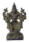 Lord Vishnu with Consorts Brass Antique Finish Statue