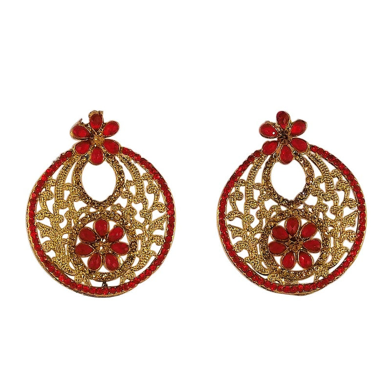 Fashion Fresh Red Flower Earrings Tops