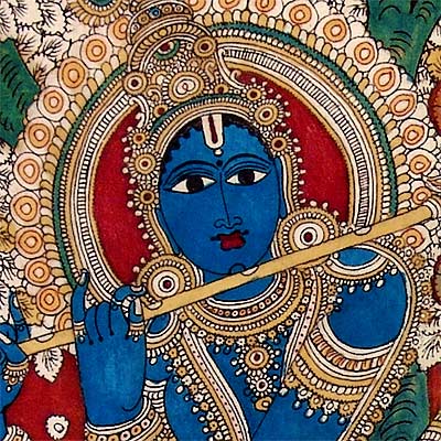 Radha Krishna - Kalamkari Painting