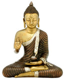 Wise Buddha - Brass Sculpture