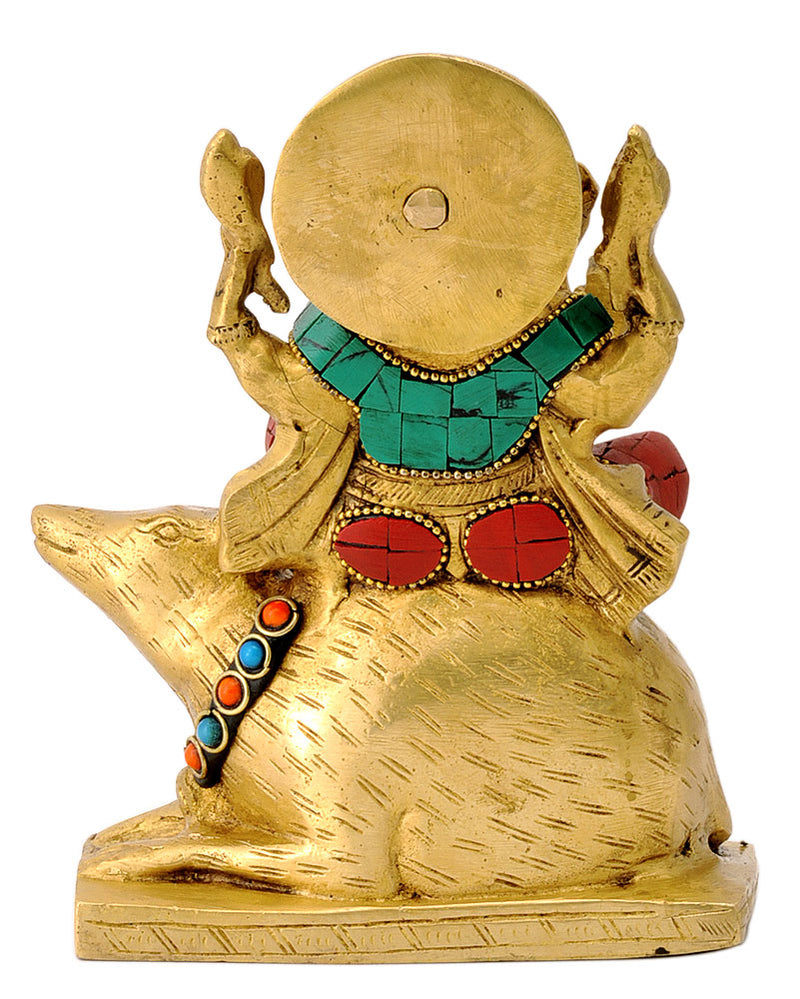 God Ganesha Seated on His Carrier Mouse