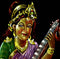 Mother Goddess Saraswati - Velvet Hand Painting