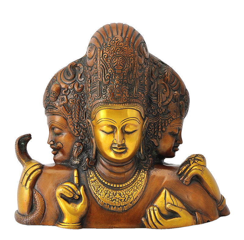 Elephanta Trimurti Sadashiva Bust Statue