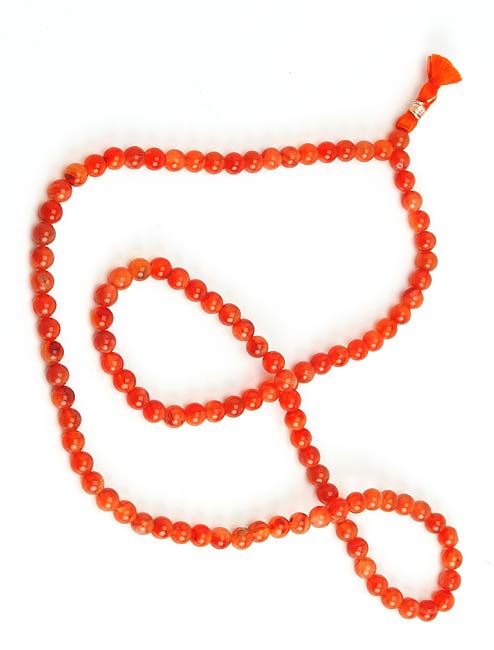'Awakening Passion' Carnelian Japa Mala 28"L