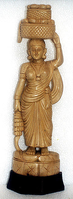 Lady of Malabar - Cedar Wood Sculpture