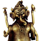 Ganesha Seated on Rat - Tribal Statuette
