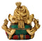 Beautiful Ornate Ganesha Wearing Turban Brass Statue