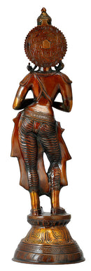 Namaste Welcome Lady Brass Sculpture
