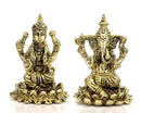 Miniature Lakshmi Ganesha - Brass Statues