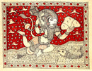Flying Hanuman-Sri Kalahasti Painting