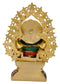 Brass Ganesha Figurine with Stones