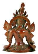 Green Tara - Brass Statue 10"