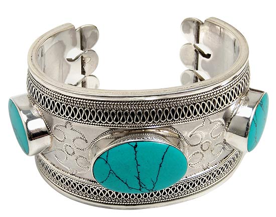 Sea Splendor - Tapered Cuff Bracelet