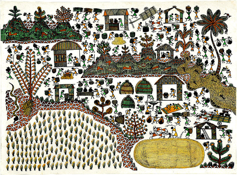Harvest Season in Warli