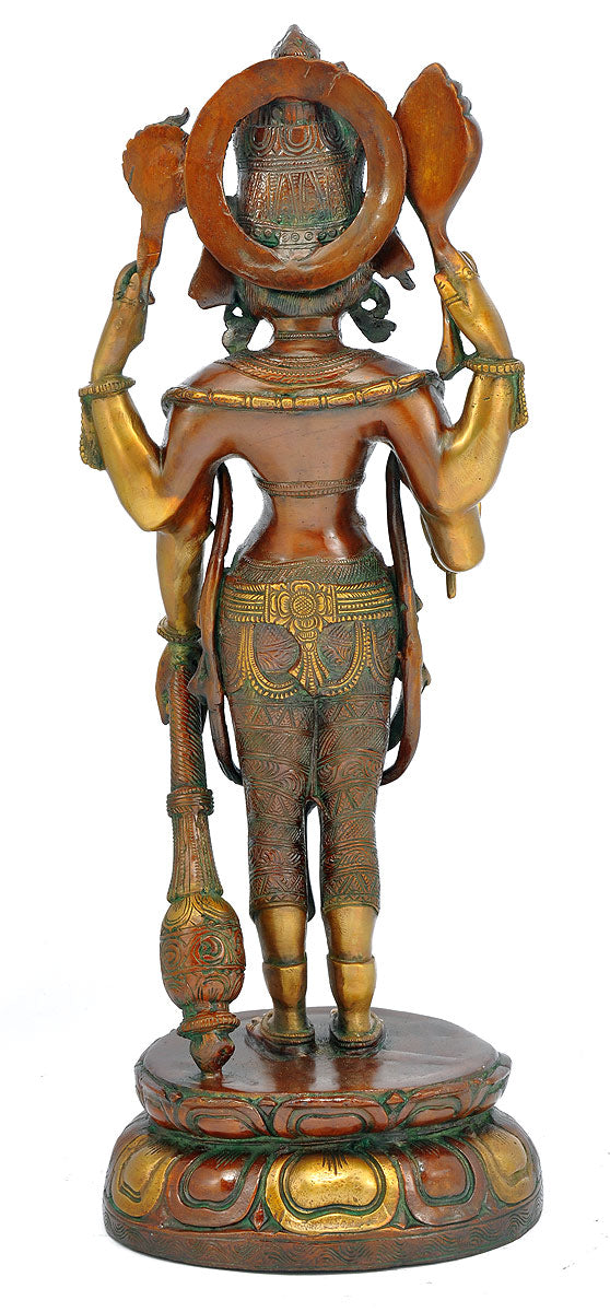 Standing Lord Vishnu Holding Club 22"