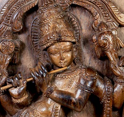 The Divine Musician - Wood Panel Statue