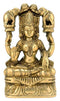 "Goddess Lakshmi Seated on Lotus" Brass Statue