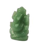 Ganadhipati Lord Vinayak - Aventurine Gemstone Statue