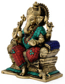 Lord Ganesha Seated on Throne