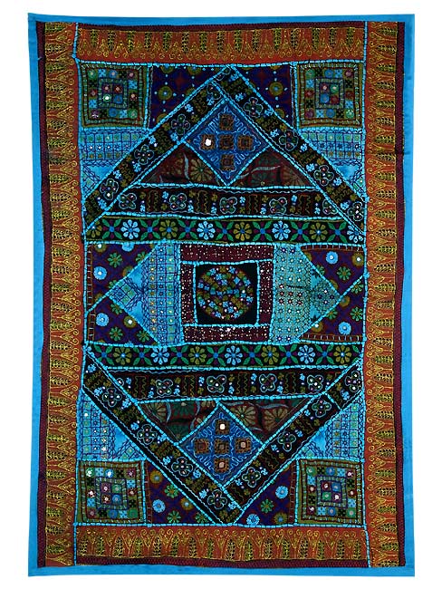 Garden at Night - Kutchi Tribal Tapestry