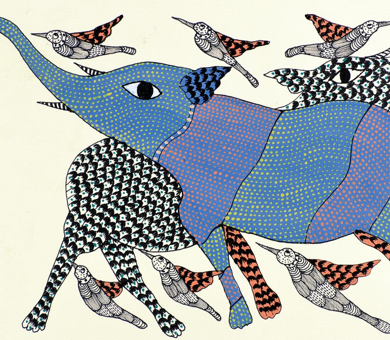 Joy - Gond Bhil Tribal Painting