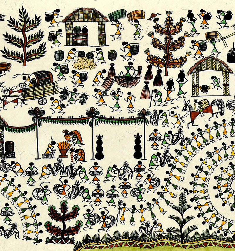 Marriage Procession - Warli Art Painting