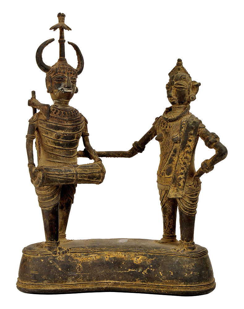 Tribal Couple - Dhokra Sculpture