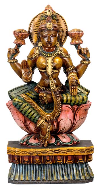 Goddess of Wealth and Prosperity - Wood Carving