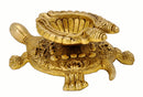 Brass Tortoise Diya Wick Lamp