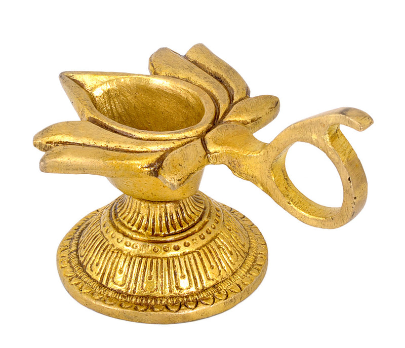 Lotus Shaped Brass Deepam