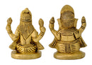 Miniature Pair of Brass Ganesha & Laxmi Figurine
