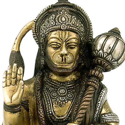 Lord Pawan Putra Hanuman - Brass Statue