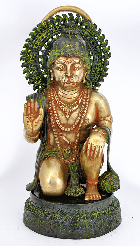 Mighty Lord Hanuman in Abhaya Mudra