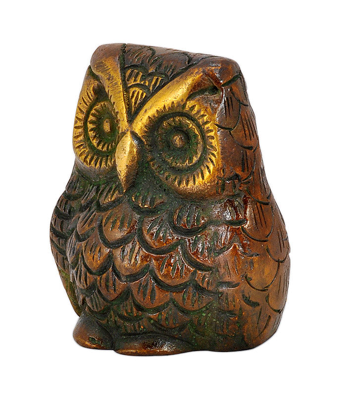 Brass Owl Figurine