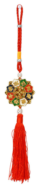Buddhist Ashtamangala Wall Hanging, Car Ornament