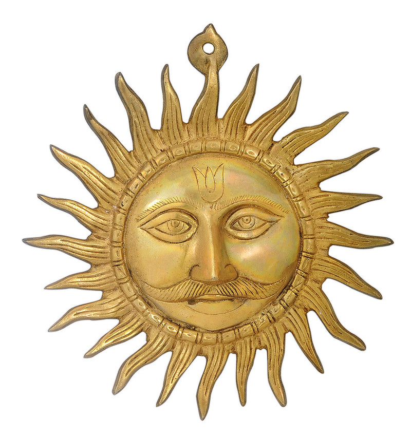 Brass Surya Wall Plaque