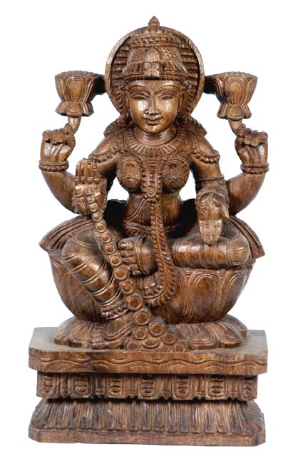 Goddess of Prosperity - Wood Sculpture