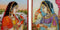 Lady And The Bird - 2 paintings
