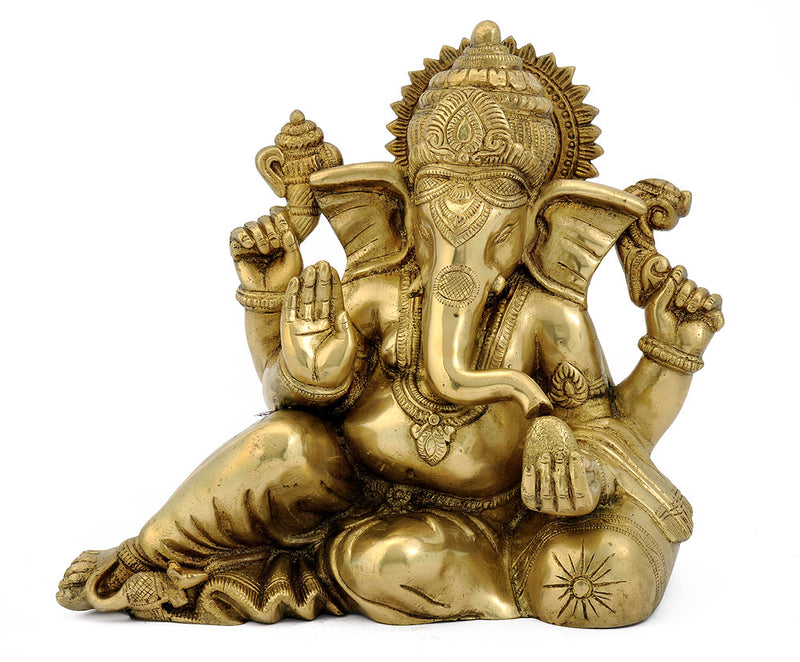 Ganpati Maharaj - Brass Sculpture 9.50"