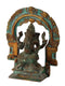 Antiquated Brass Ganpati Statue Patina Finish 6.50"